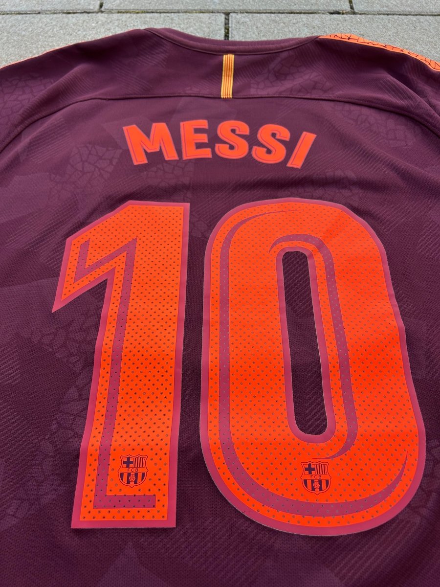Barcelona 2017/18 Original Third Shirt Messi 10 Size L - Shorty Football Shirts
