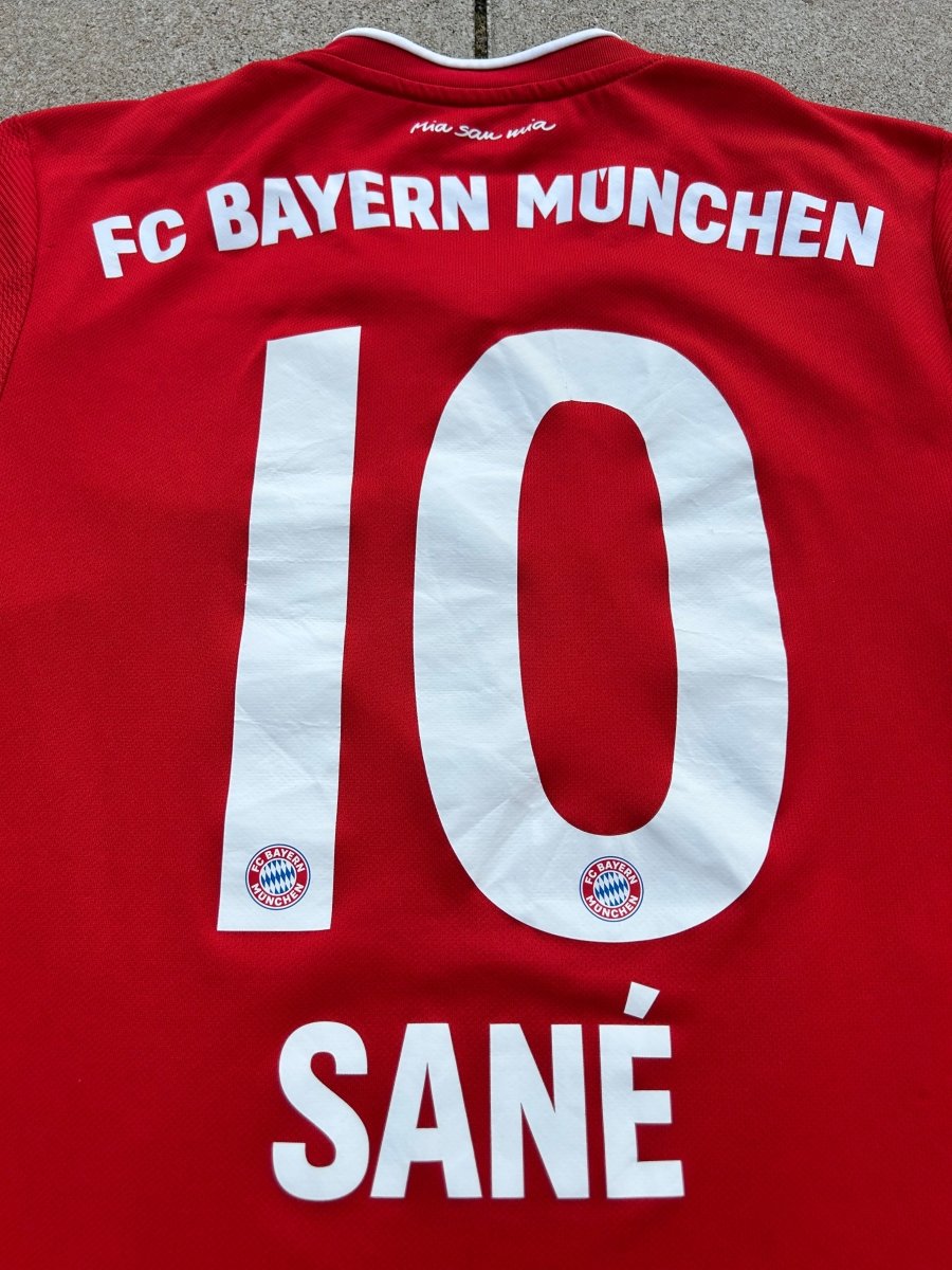 Bayern München 2020/21 Original Home Shirt Sané 10 Size S - Shorty Football Shirts