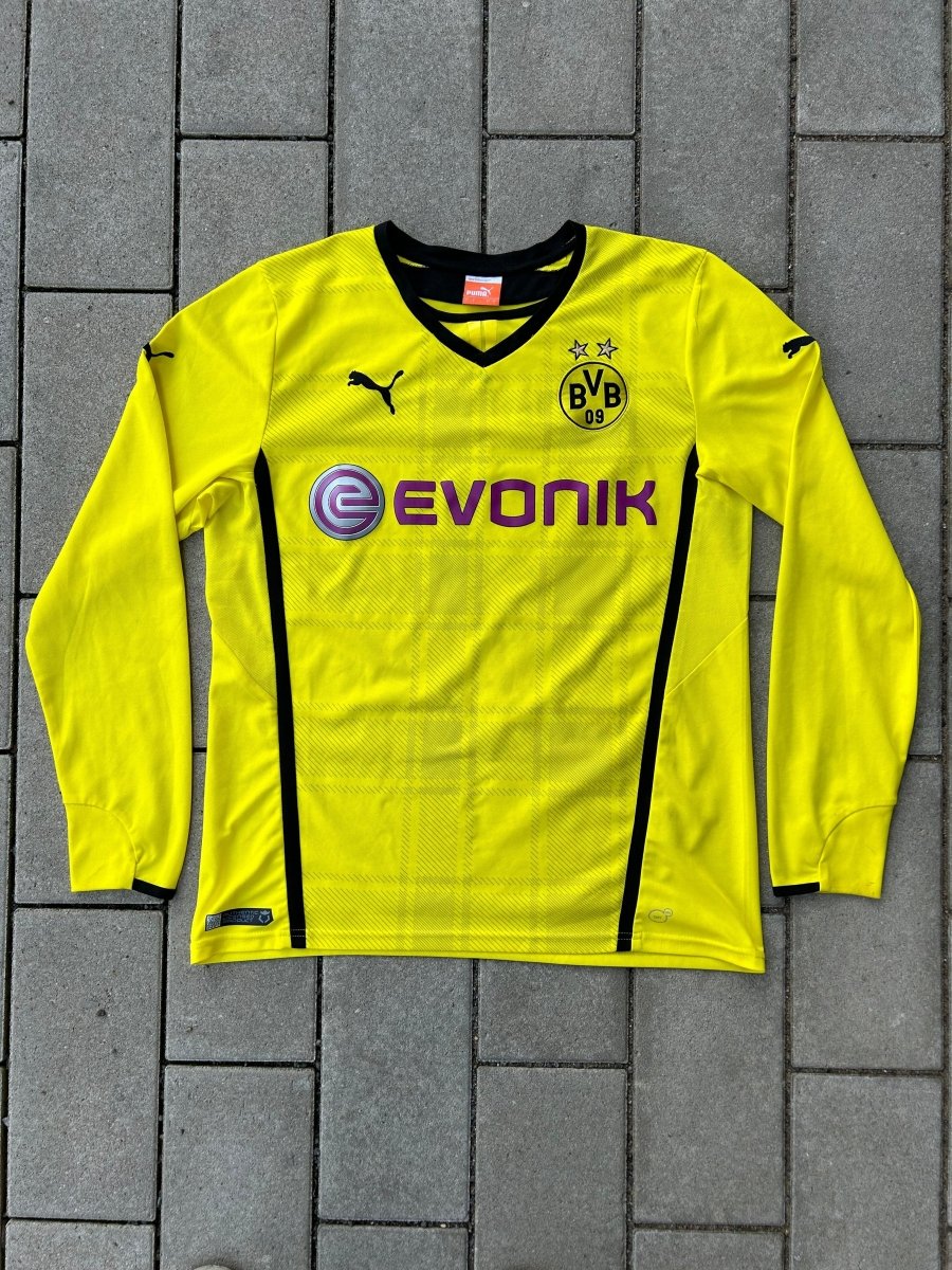 Borussia Dortmund 2013/14 Authentic Home Shirt Lewandowski 9 L/S Size M - Shorty Football Shirts