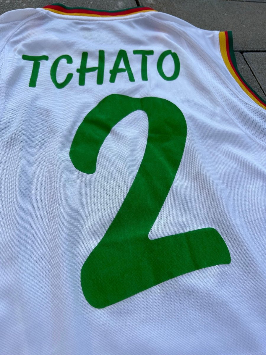 Cameroon 2002 Authentic Away Shirt Tchato 2 Size L - Shorty Football Shirts
