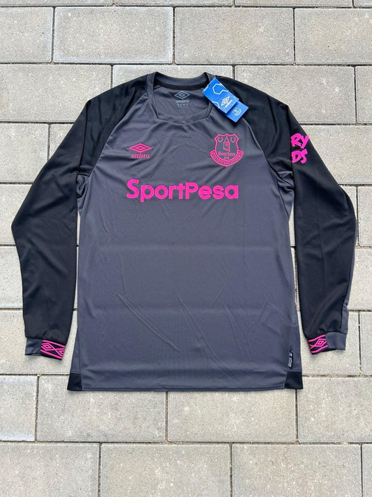 Everton 2018/19 Authentic Away Shirt L/S Size S - Shorty Football Shirts