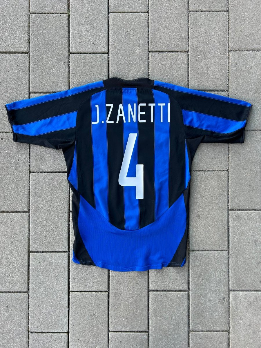 Inter Milan 2003/04 Original Home Shirt J. Zanetti 4 Size XS/S - Shorty Football Shirts