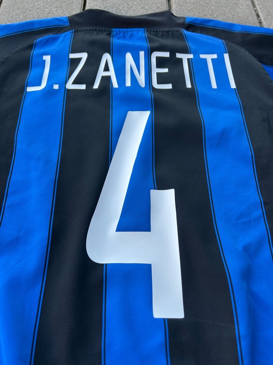 Inter Milan 2003/04 Original Home Shirt J. Zanetti 4 Size XS/S - Shorty Football Shirts