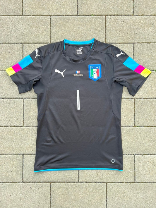Italy 2016/17 Original GK Shirt Buffon #1 Size S - Shorty Football Shirts