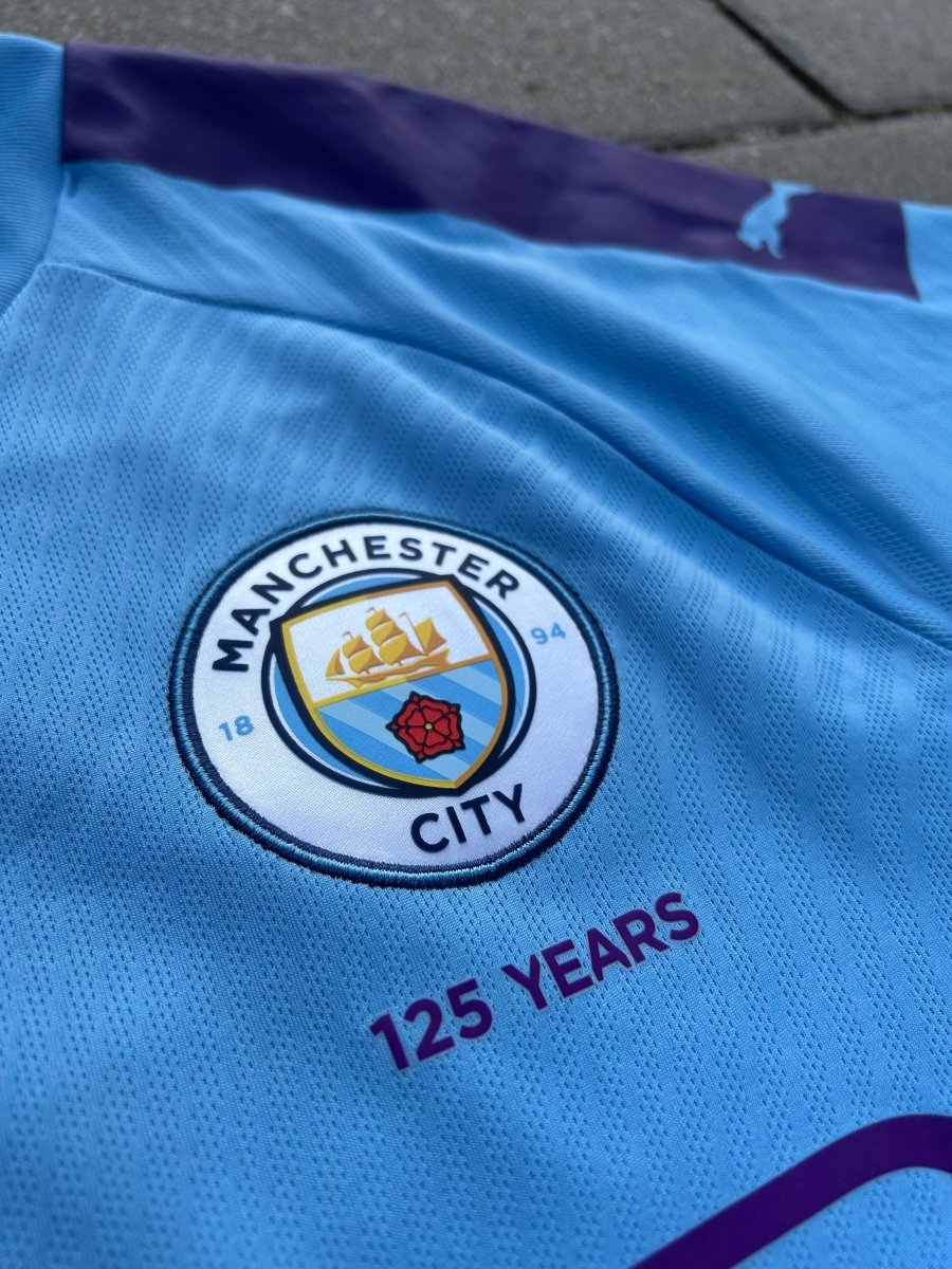Manchester City 2019/20 Original Home Shirt David Silva 21 L/S Size S - Shorty Football Shirts