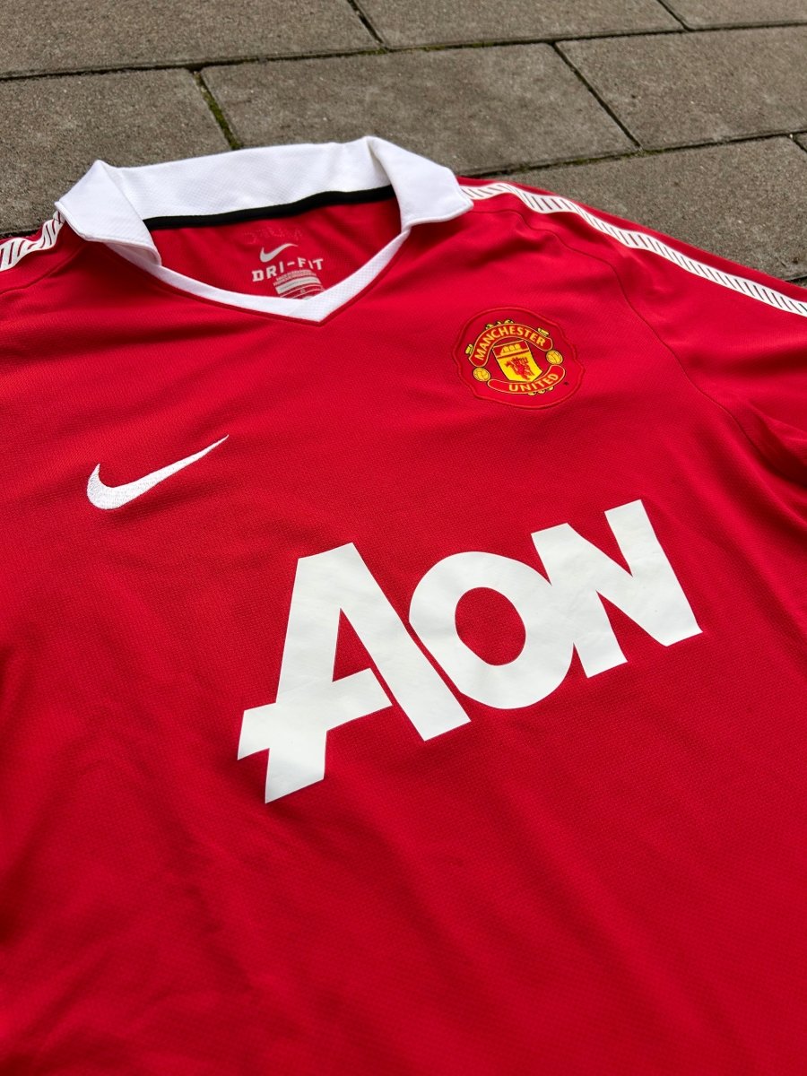 Manchester United 2010/11 Original Player Issue Home Shirt Size L - Shorty Football Shirts