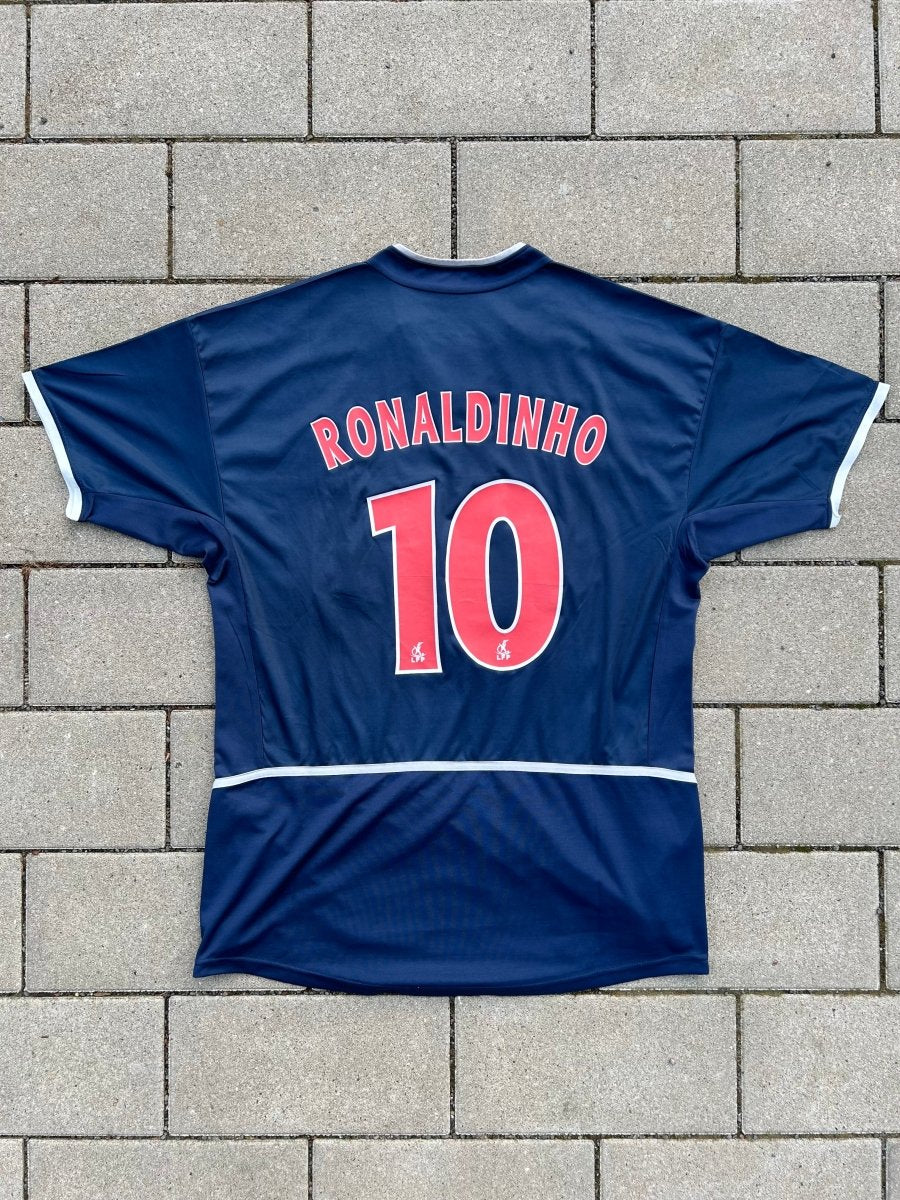PSG 2002/03 Original Home Shirt Ronaldinho #10 – Size L – Shorty