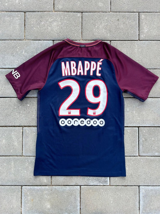 PSG 2017/18 Authentic Home Shirt Mbappe 29 Size S - Shorty Football Shirts