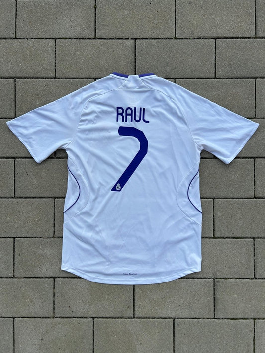Real Madrid 2007/08 Original Home Shirt Raúl 7 Size M - Shorty Football Shirts