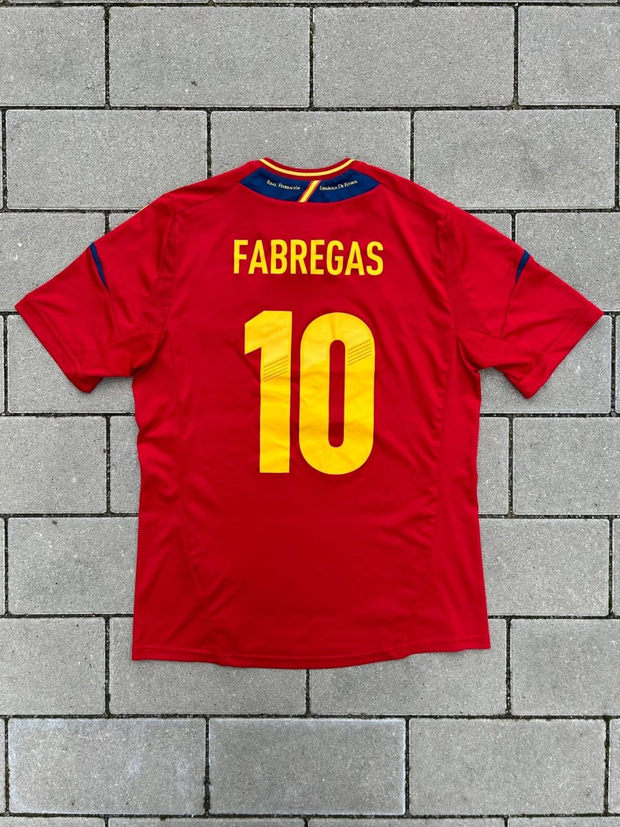 Spain 2012/13 Original Home Shirt Fàbregas 10 Size L - Shorty Football Shirts