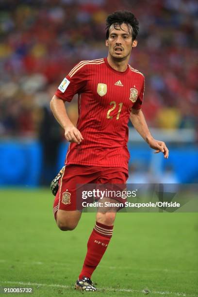 Spain 2014/15 Original Home Shirt Silva 21 15 - 16YRS Kids - Shorty Football Shirts