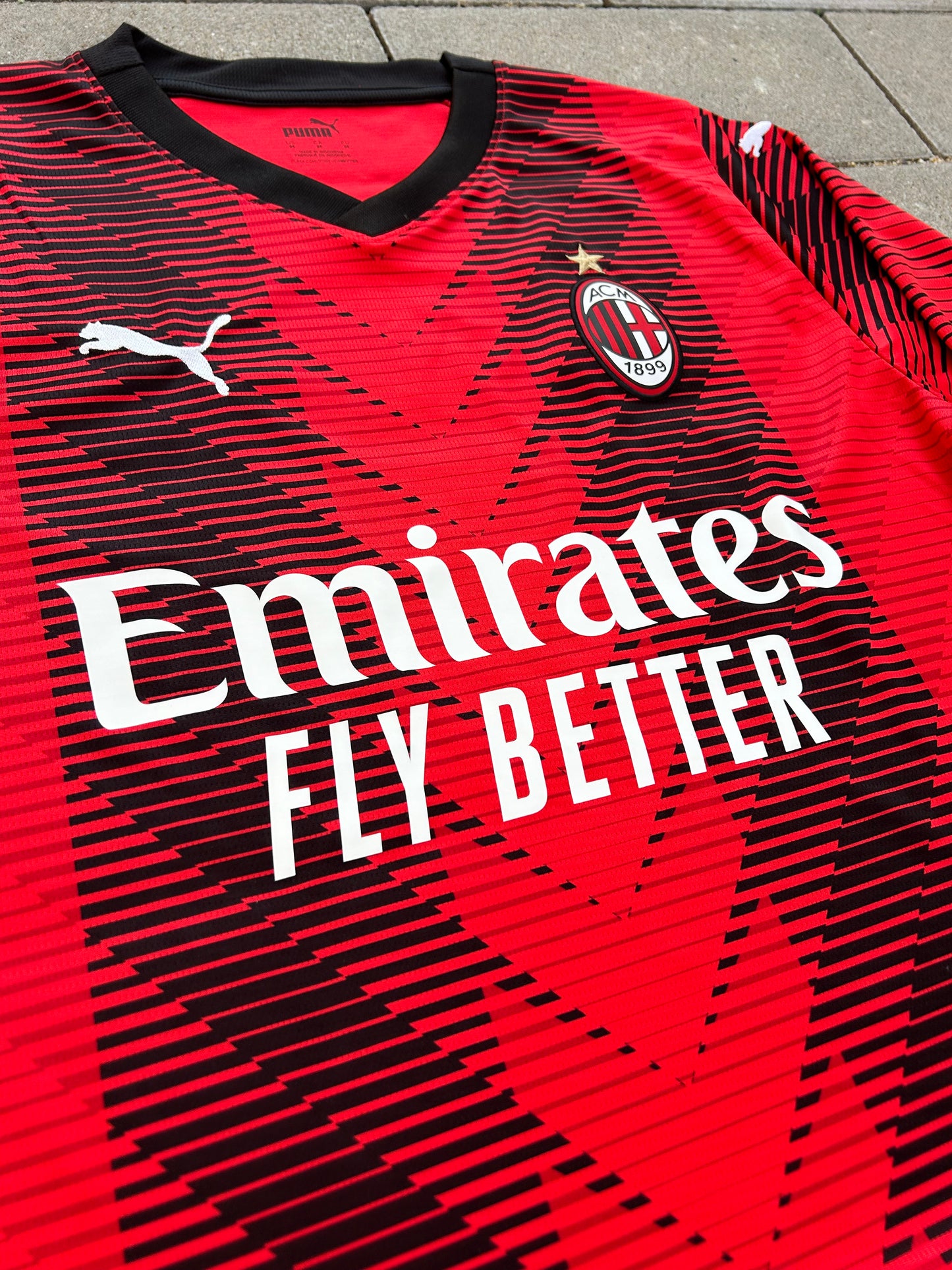 AC Milan 2023/24 Authentic Home Shirt L/S Size M