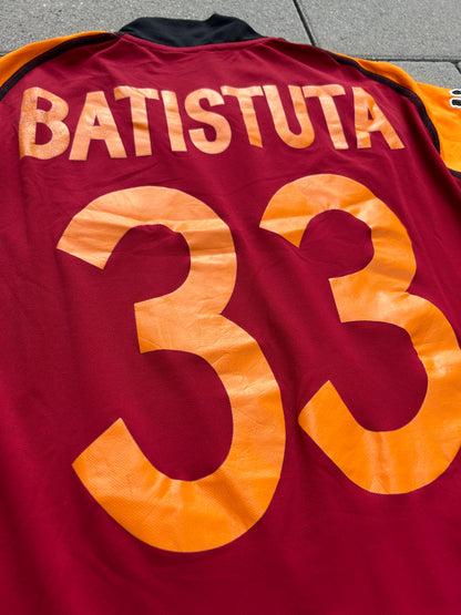 Roma 2002/03 Authentic European Home Shirt Batistuta #33 Size XL