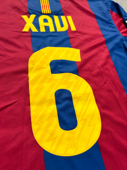 Barcelona 2010/11 Authentic Home Shirt Xavi #6 L/S Size M