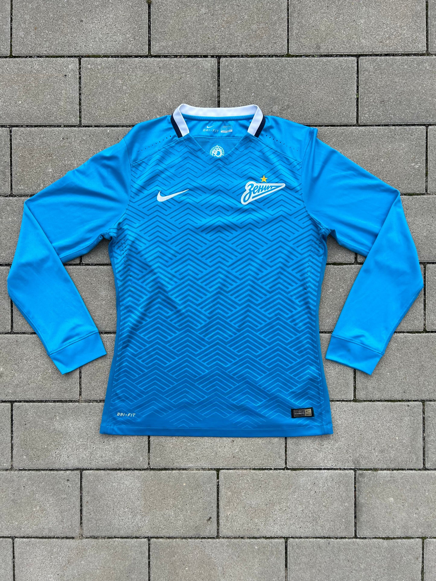 Zenit St. Petersburg 2015/16 Original Spieler Ausgabe Home Shirt L/S Größe M