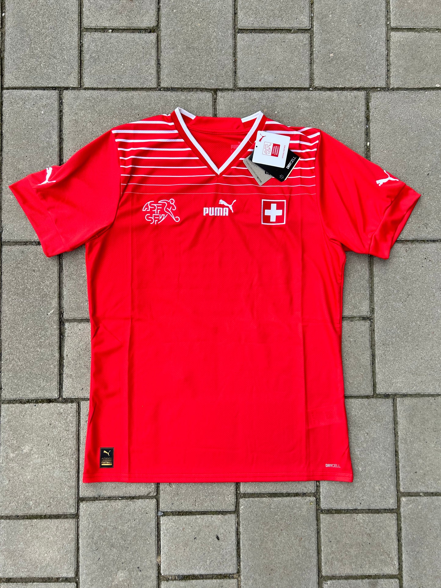 Switzerland 2022/23 Authentic Home Shirt Size M