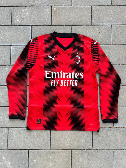 AC Milan 2023/24 Authentic Home Shirt L/S Size M