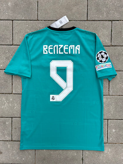 Real Madrid 2021/22 Original Third Shirt Benzema #9 Size M