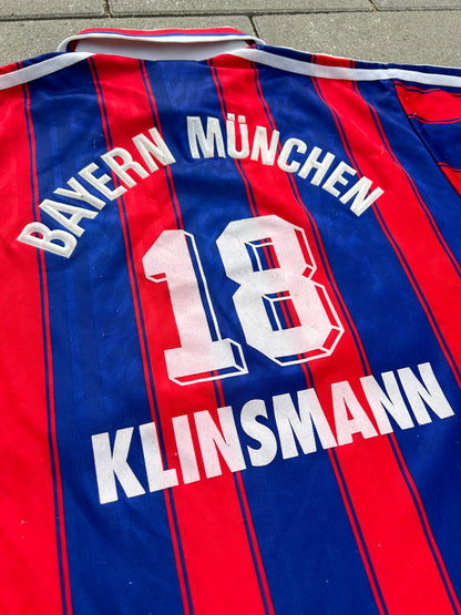 Bayern München 1995/97 Authentic Home Shirt Klinsmann #18 Size XS