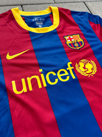 Barcelona 2010/11 Authentic Home Shirt Xavi #6 L/S Size M