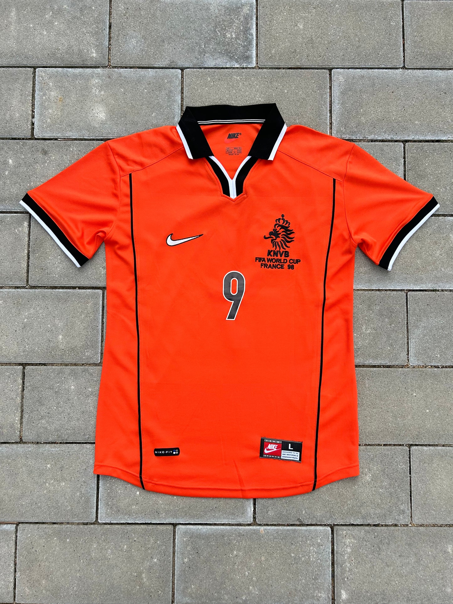 Netherlands 1998/99 Home Shirt Kluivert #9 Size L
