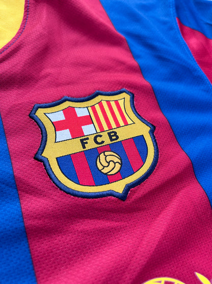 Barcelona 2010/11 Authentic Home Shirt Xavi #6 L/S Size M