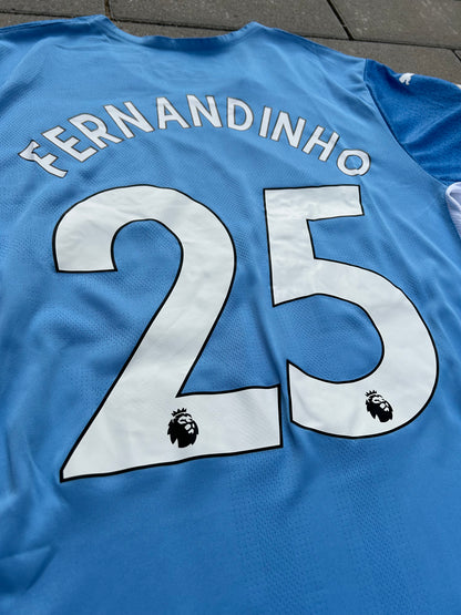 Manchester City 2021/22 Authentic Home Shirt Fernandinho #25 Size XL