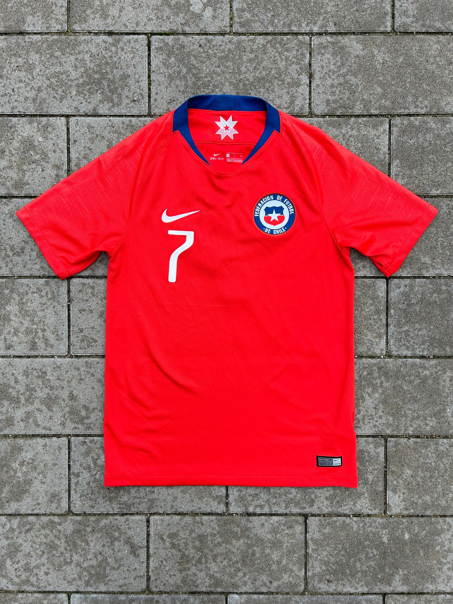 Chile 2018/19 Original Home Shirt Alexis Sánchez #7 Size S