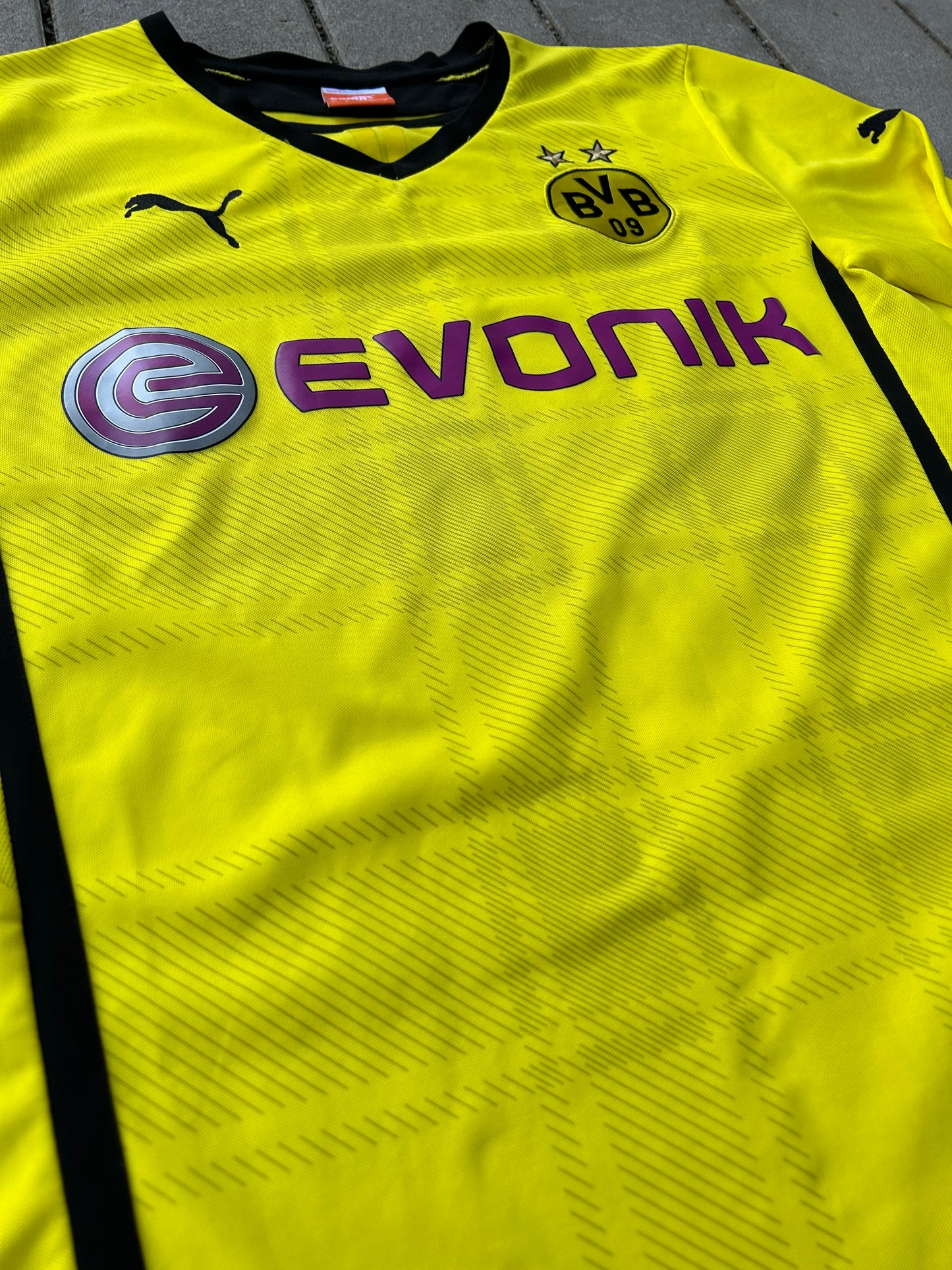 Borussia Dortmund 2013/14 Authentic Home Shirt Lewandowski #9 L/S Size M