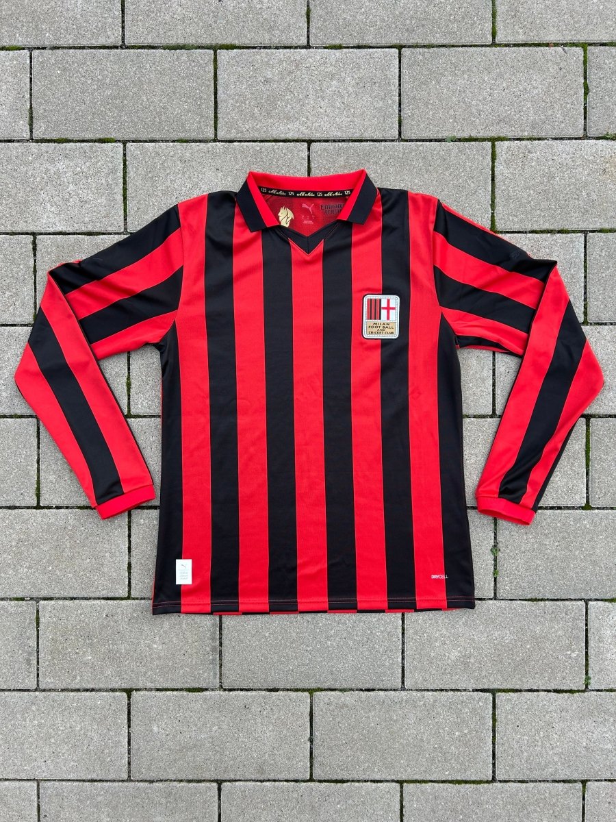 AC Milan 2024/25 Original 125th Anniversary Shirt L/S Size S - Shorty Football Shirts