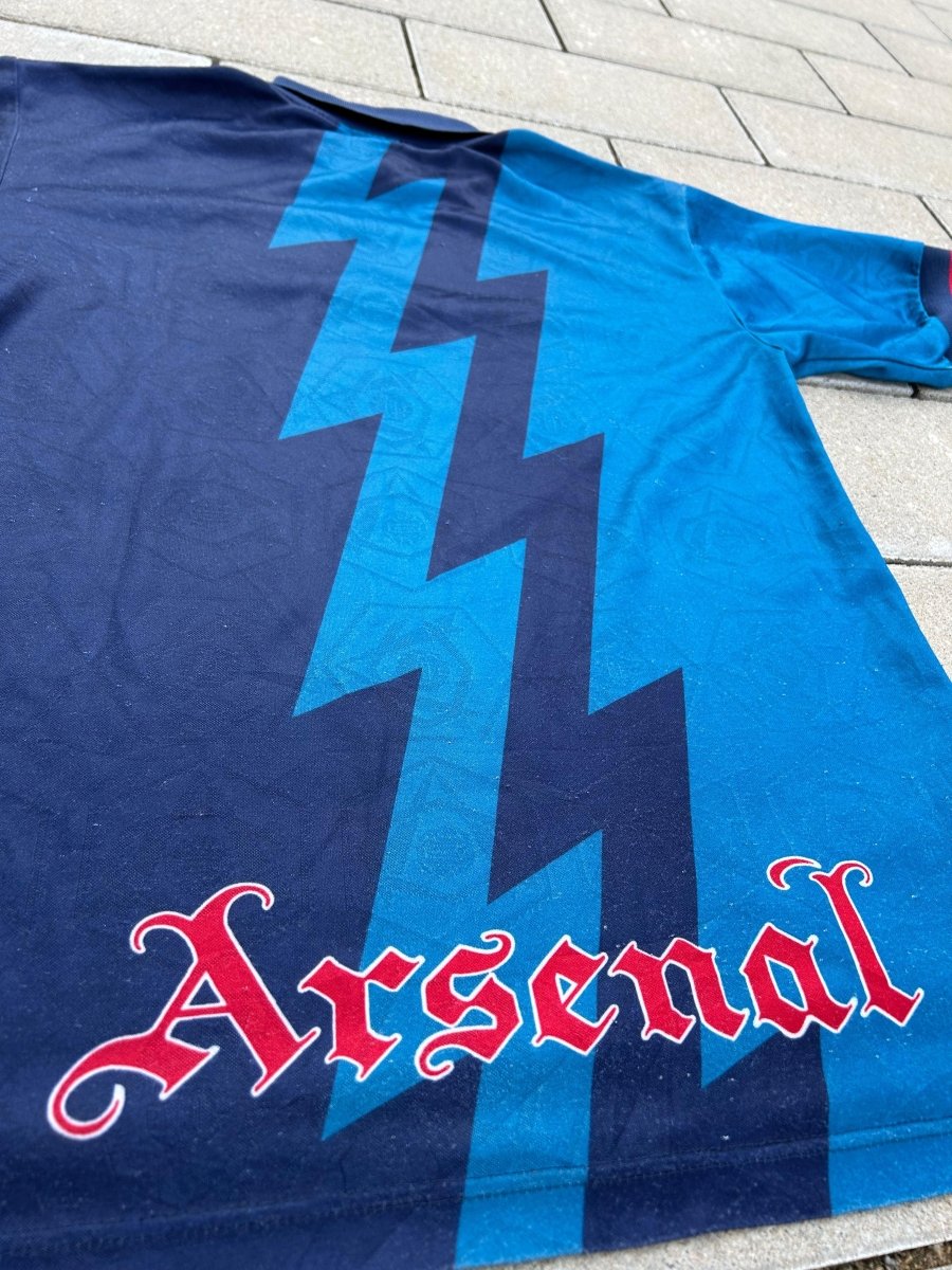 Away Jersey Blue Jvc Arsenal Shirt 1995-96 Arsenal Away Shirt