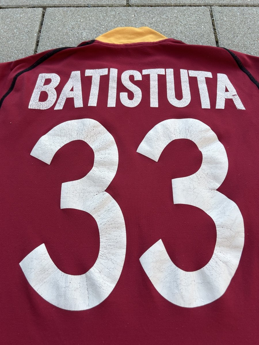 AS Roma 2002/03 Original Home Shirt Batistuta #33 Size L - Shorty Football Shirts