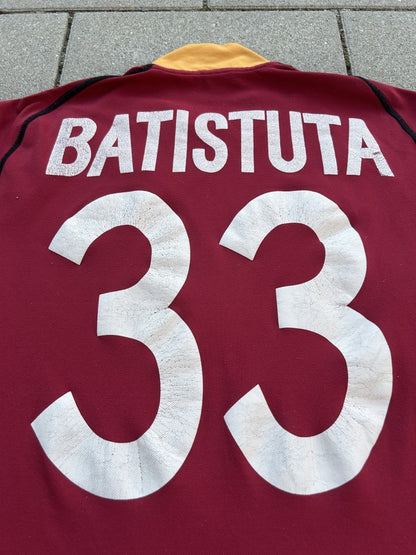 AS Roma 2002/03 Original Home Shirt Batistuta #33 Size L - Shorty Football Shirts