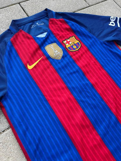 Barcelona 2016/17 Original Home Shirt Messi 10 Size M - Shorty Football Shirts