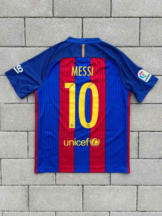 Barcelona 2016/17 Original Home Shirt Messi 10 Size M - Shorty Football Shirts