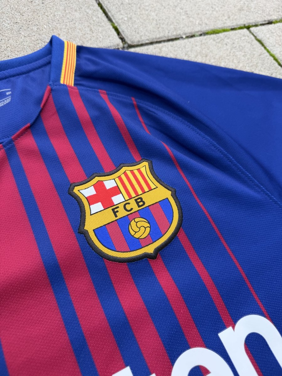 Barcelona 2017/18 Original Home Shirt Jordi Alba #18 Size S - Shorty Football Shirts