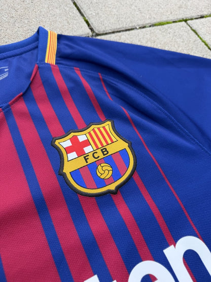 Barcelona 2017/18 Original Home Shirt Jordi Alba #18 Size S - Shorty Football Shirts
