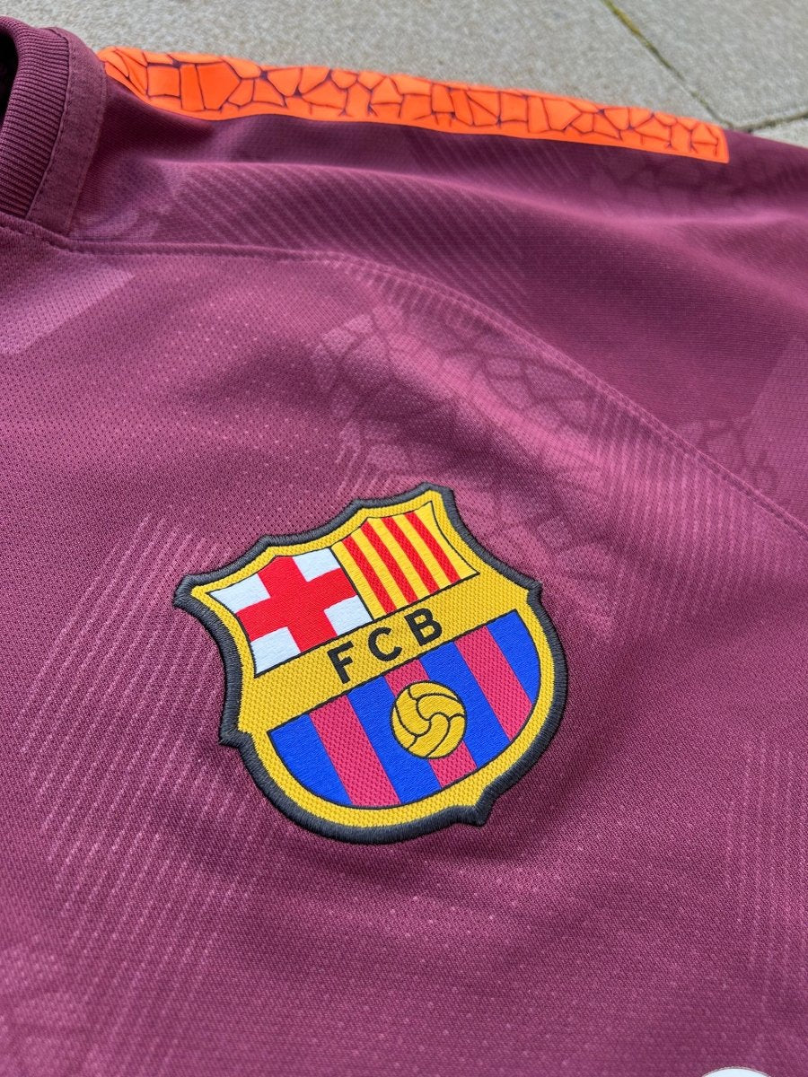 Barcelona 2017/18 Original Third Shirt Messi 10 Size L - Shorty Football Shirts