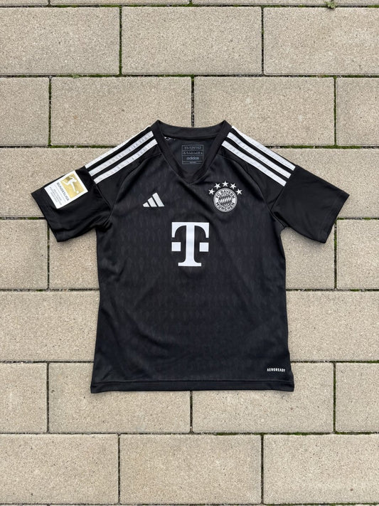 Bayern München 2023/24 Original GK Shirt Neuer #1 Size 152 11/12Y Kids - Shorty Football Shirts