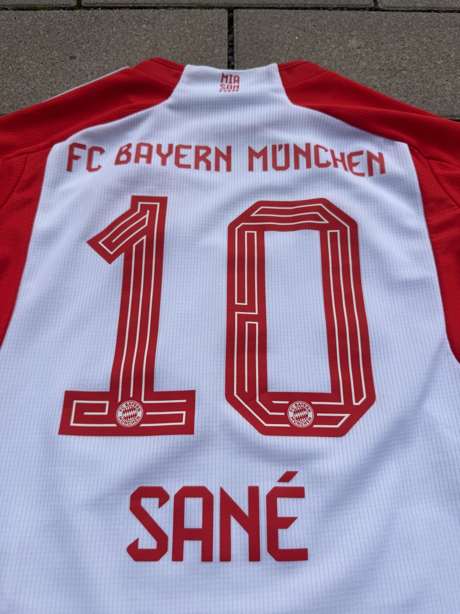 Bayern München 2023/24 Original Home Shirt Sané #10 Size 140 9/10Y Kids - Shorty Football Shirts