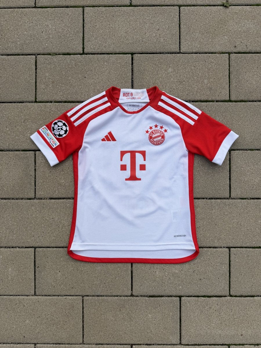 Bayern München 2023/24 Original Home Shirt Sané #10 Size 140 9/10Y Kids - Shorty Football Shirts