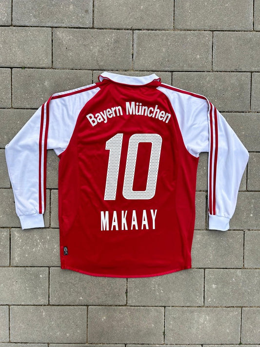 Bayern München 2003/04 Original Home L/S Shirt Makaay 10 Size L - Shorty Football Shirts