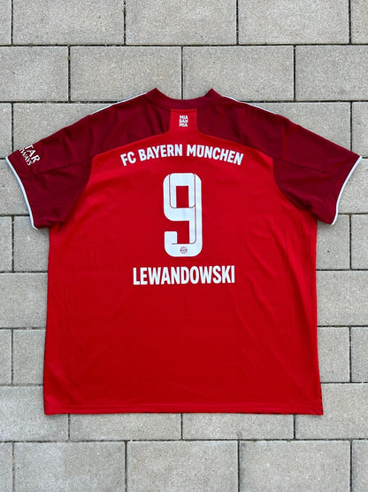 Bayern München 2021/22 Home Shirt Lewandowski 9 Size XXXL - Shorty Football Shirts