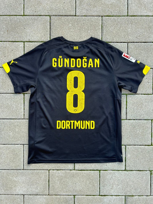 Borussia Dortmund 2014/15 Original Away Shirt Gündoğan 8 Size L - Shorty Football Shirts