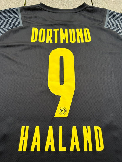 Borussia Dortmund 2021/22 Original Away Shirt Haaland 9 Size XL - Shorty Football Shirts