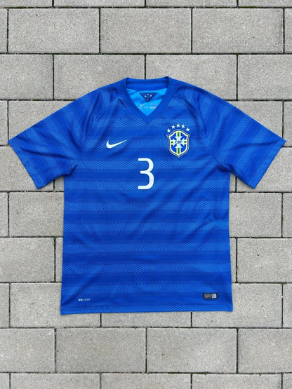 Brazil 2014/15 Original Away Shirt T. Silva 3 Size L - Shorty Football Shirts