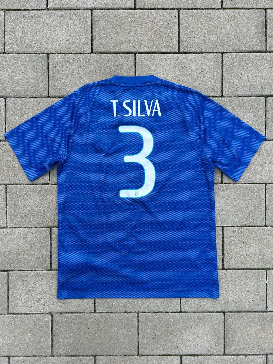Brazil 2014/15 Original Away Shirt T. Silva 3 Size L - Shorty Football Shirts