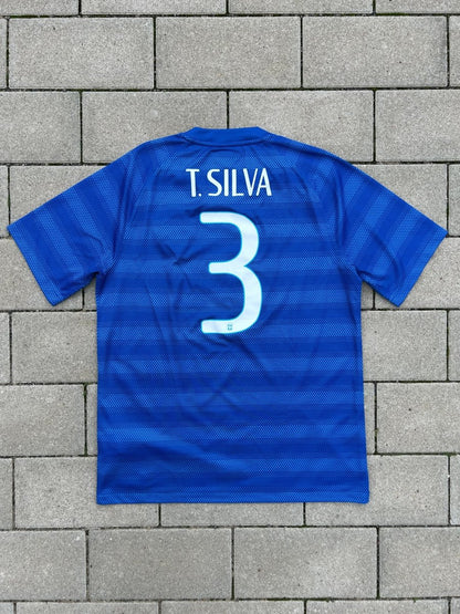 Brazil 2014/15 Original Away Shirt T. Silva 3 Size L - Shorty Football Shirts