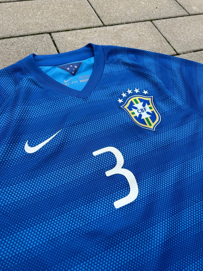 Brazil 2014/15 Original Away Shirt T. Silva 3 Size L - Shorty Football Shirts