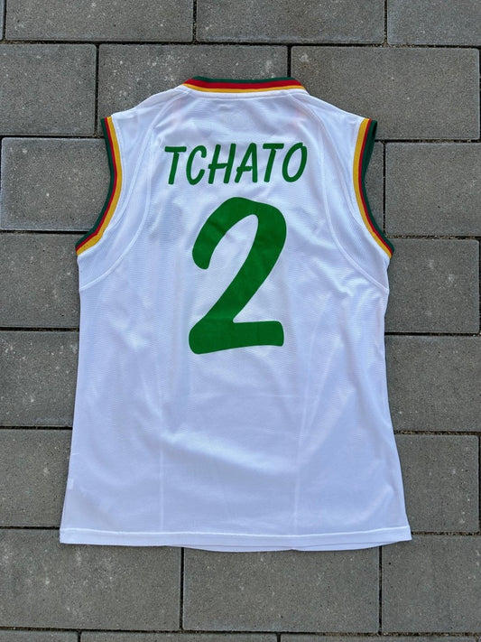 Cameroon 2002 Authentic Away Shirt Tchato 2 Size L - Shorty Football Shirts